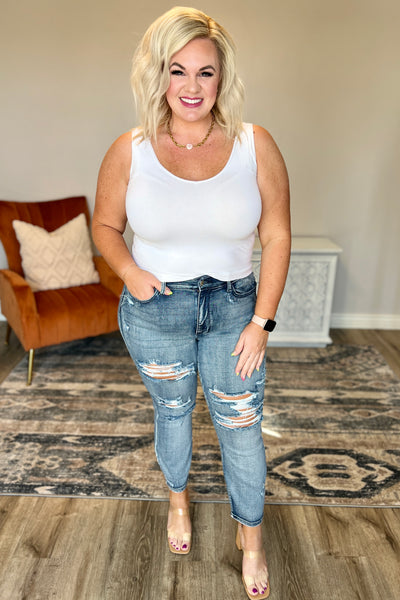Judy Blue Destroyed Boyfriend Jeans