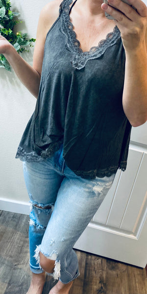 Restock Lace Trim Cami Top