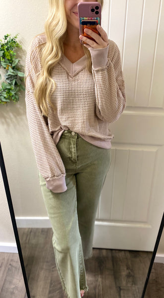 Acid Wash Straight Leg Raw Hem Denim