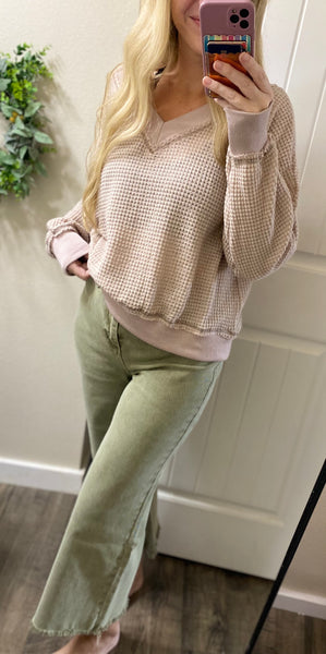 Acid Wash Straight Leg Raw Hem Denim