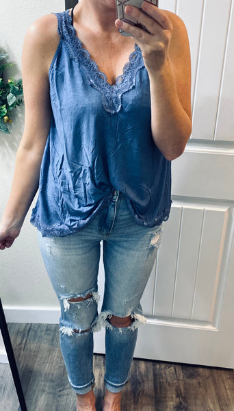 Restock Lace Trim Cami Top