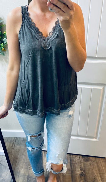 Restock Lace Trim Cami Top