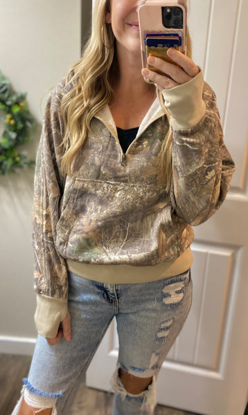 Preorder Blakeley Camo 1/4 Zip Hoodie