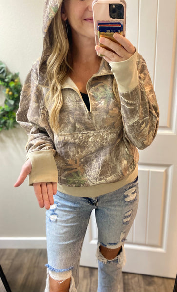 Preorder Blakeley Camo 1/4 Zip Hoodie
