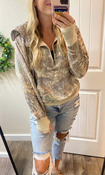 Preorder Blakeley Camo 1/4 Zip Hoodie