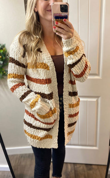 MM Christmas Stripe Cardigan