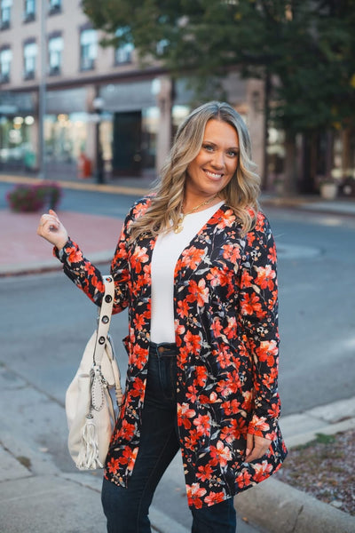MM Neutral Checkered Cardigan