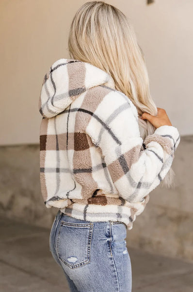 Ampersand Ave. Plaid Sherpa 1/2 Zip Pullover