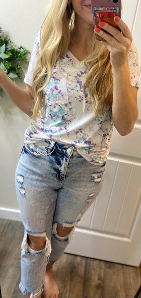 Favorite Floral Pocket Tee