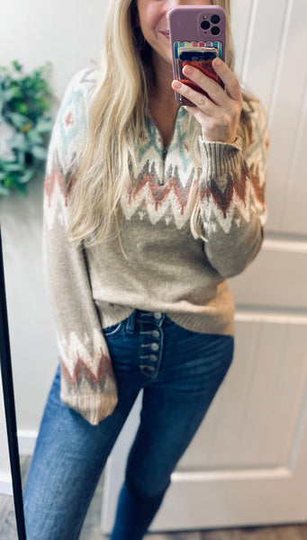1/4 Zip Winter Sweater