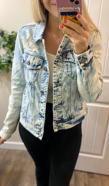 Vervet Distressed Denim Jacket