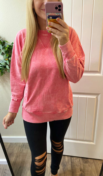 Mineral Wash Terry Pullover