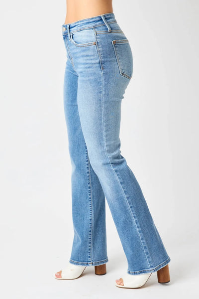 Judy Blue Straight Midwash Non-Distress Denim