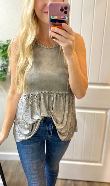 Sweet and Simple Babydoll Sleeveless Top