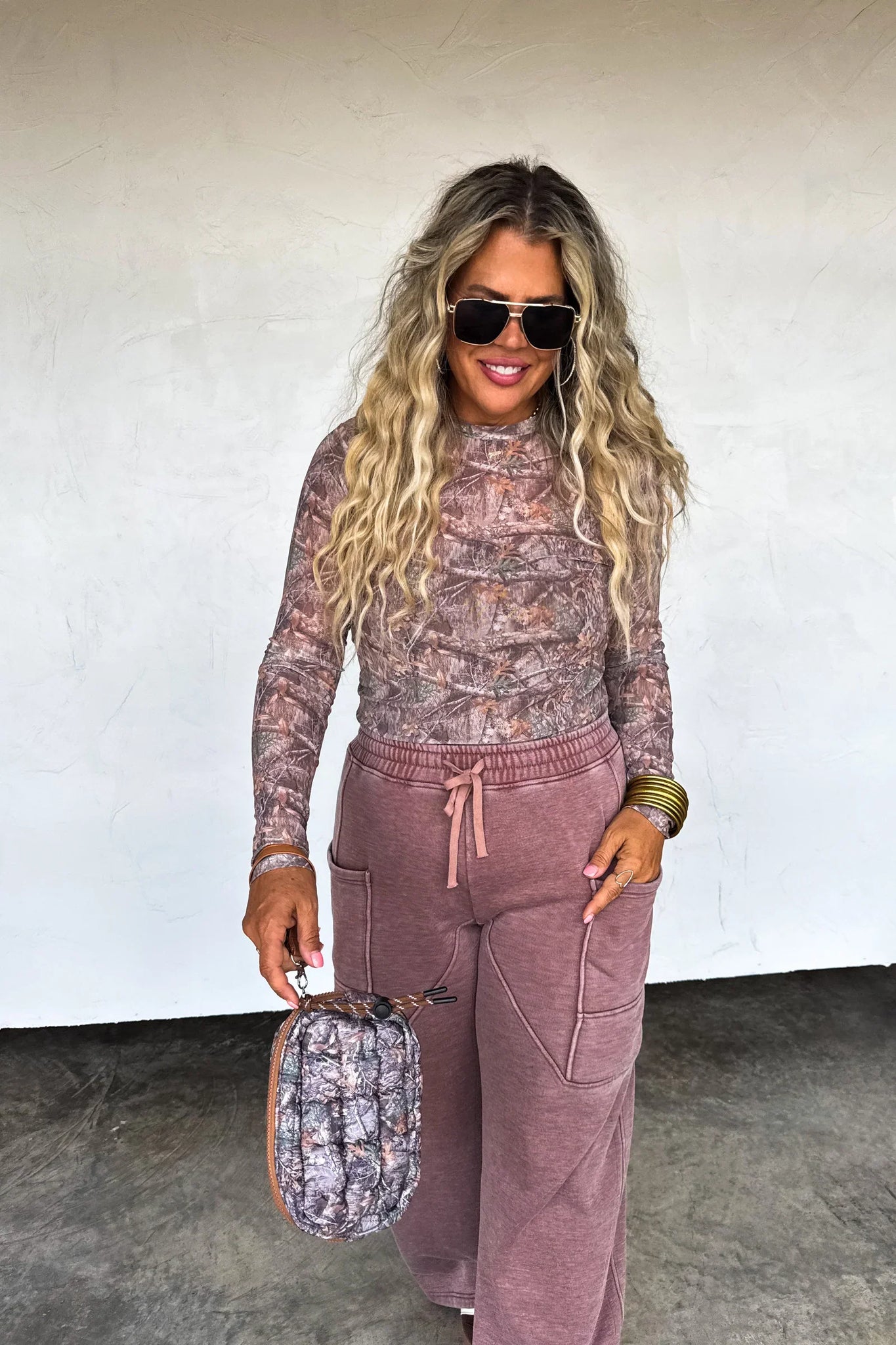 PREORDER Blakeley Camo Mesh Top
