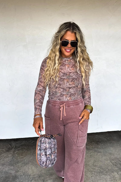 PREORDER Blakeley Camo Mesh Top