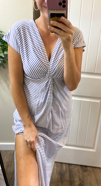 Striped Twist Maxi Dress