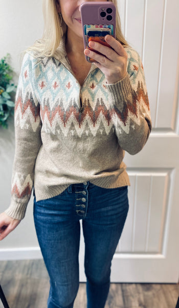 1/4 Zip Winter Sweater