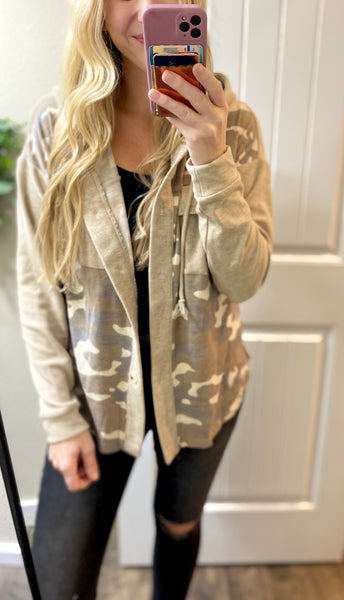 Camo Hoodie Shacket