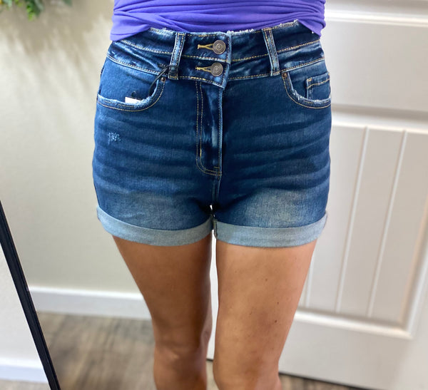 Double Button Cuffed Shorts