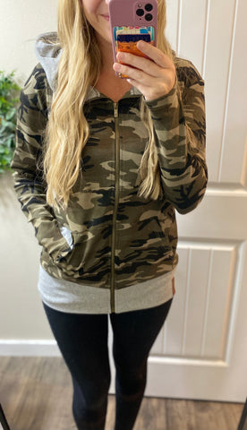 Camo Full Zip Ampersand Ave. Hoodie