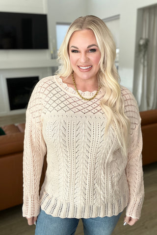 Lace Lightweight Knit Sweater