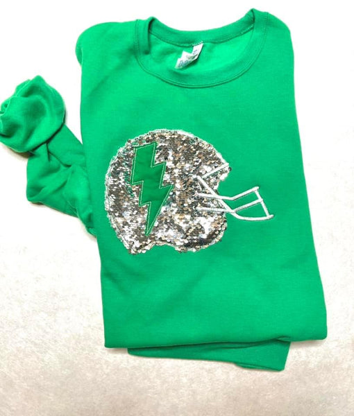 Preorder Sequin Football Helmet Sweatshirt