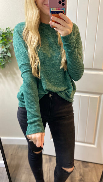 Brushed Melange Hacci Dolman Sweater