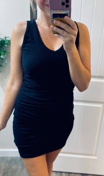 Black Body Con Midi Dress