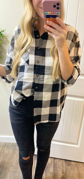 Plaid Button Down Tops