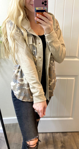Camo Hoodie Shacket