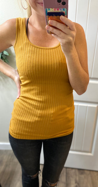 G & L Mustard Ribbed Tank