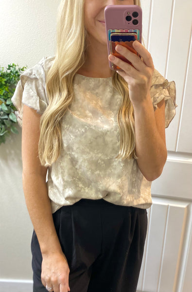 Elastic Pleated Wide Leg Pants