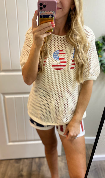 USA Knit Cover Up