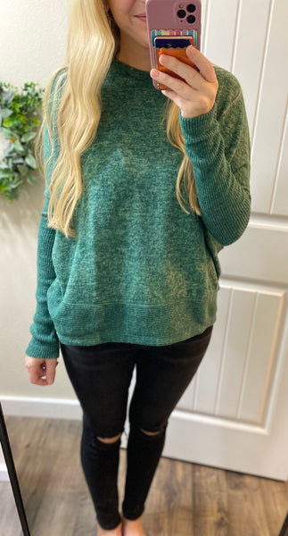 Brushed Melange Hacci Dolman Sweater