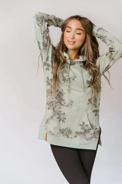 Sage Floral Side Slit Ampersand Ave