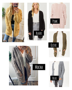 Plush Cable-Knit Cardigans