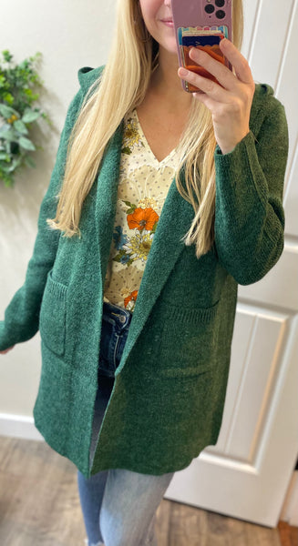 Hooded Pocket Cardigan