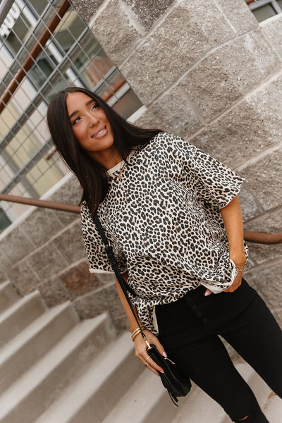 Ampersand Ave. Leopard Oversized Boyfriend Tee