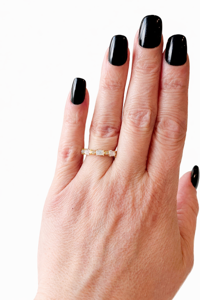 Elodie Opal Eternity Band- Gold