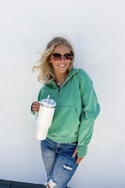 Fleece Pullover with Thumbholes