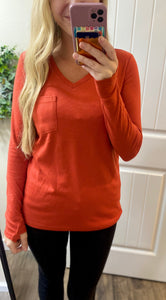 Pumpkin Pocket Long Sleeve