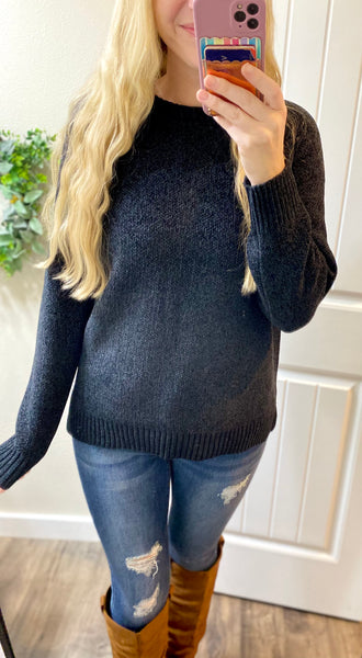 Chenille Exposed Seam Sweater