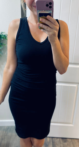 Black Body Con Midi Dress