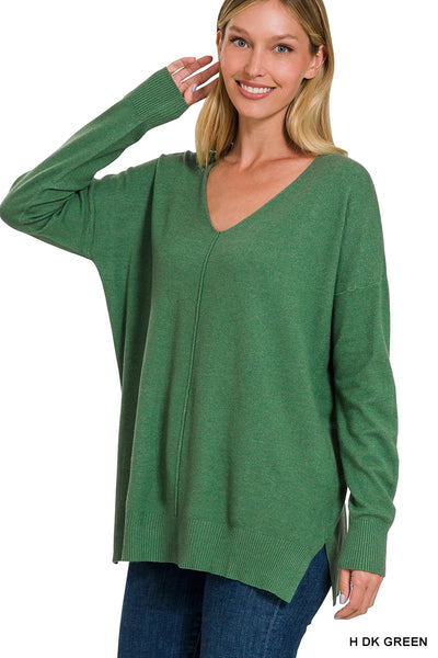 Front Seam Oversized Sweater