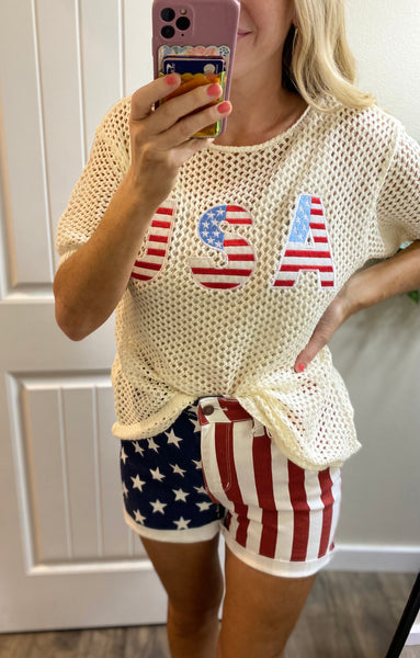 USA Knit Cover Up