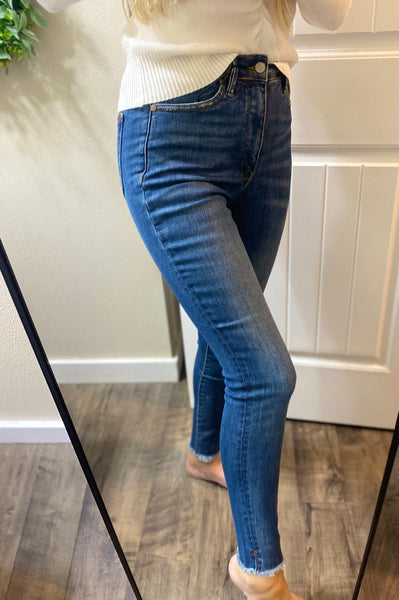 Judy Blue Tummy Control Side Slit Skinny Denim