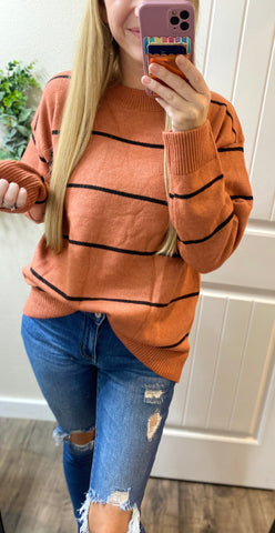 Clay Striped Sweater