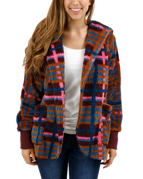 Fleece Plaid Jacket