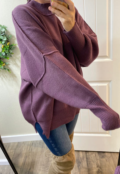 Oversized Side Slit Sweater